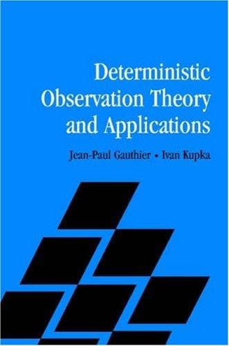 Tapa de Deterministic observation theory and applications