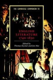 Tapa de The Cambridge companion to English literature from 1740 to 1830