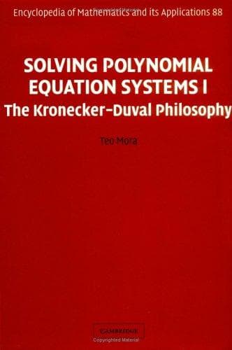 Tapa de Solving Polynomial Equation Systems I