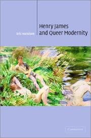 Tapa de Henry James and queer modernity