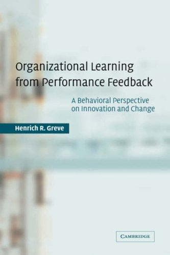 Tapa de Organizational learning from performance feedback