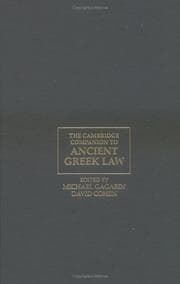 Tapa de The Cambridge companion to ancient Greek law