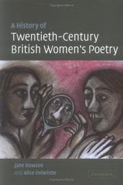 Tapa de A history of twentieth-century British women's poetry