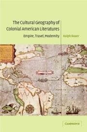 Tapa de The cultural geography of colonial American literatures