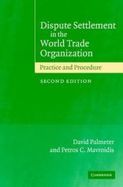 Tapa de Dispute settlement in the World Trade Organization