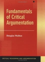 Tapa de Fundamentals of critical argumentation