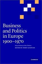 Tapa de Business and politics in Europe, 1900-1970