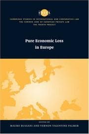 Tapa de Pure Economic Loss in Europe