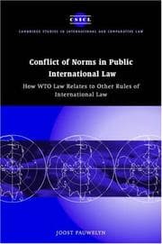 Tapa de Conflict of norms in public international law