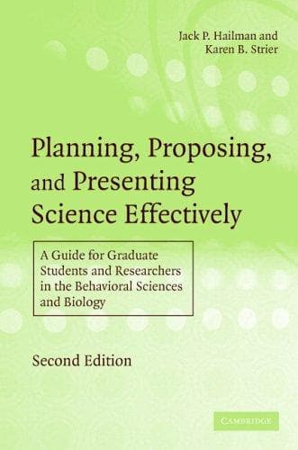 Tapa de Planning, Proposing and Presenting Science Effectively