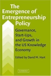 Tapa de The Emergence of Entrepreneurship Policy