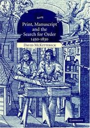 Tapa de Print, manuscript, and the search for order, 1450-1830