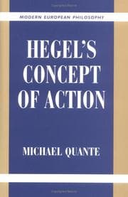 Tapa de Hegel's Concept of Action (Modern European Philosophy)