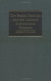 Tapa de The Realist Tradition and the Limits of International Relations (Cambridge Studies in International Relations)