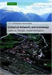 Tapa de Ecological networks and greenways