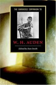 Tapa de The Cambridge Companion to W. H. Auden (Cambridge Companions to Literature)