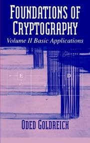 Tapa de Foundations of Cryptography Volume II Basic Applications