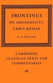 Tapa de De aquis urbis Romae