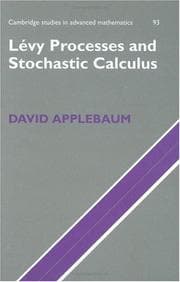 Tapa de Lévy Processes and Stochastic Calculus (Cambridge Studies in Advanced Mathematics)
