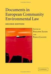 Tapa de Documents in European Community environmental law