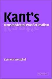 Tapa de Kant's transcendental proof of realism