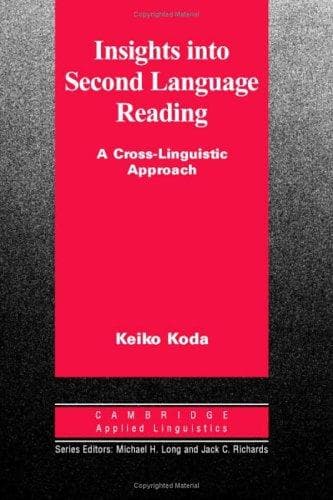 Tapa de Insights into second language reading