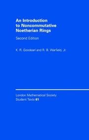 Tapa de An introduction to noncommutative Noetherian rings
