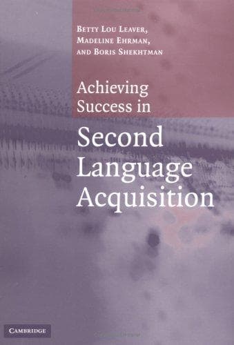 Tapa de Achieving success in second  language acquisition