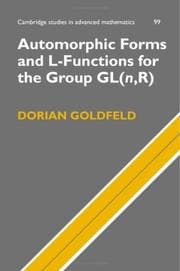 Tapa de Automorphic Forms and L-Functions for the Group GL(n,R) (Cambridge Studies in Advanced Mathematics)