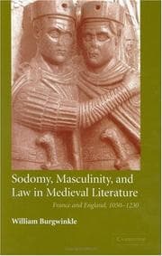 Tapa de Sodomy, Masculinity and Law in Medieval Literature