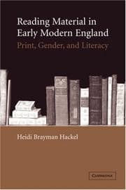 Tapa de Reading material in early modern England