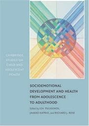 Tapa de Socioemotional development and health from adolescence to adulthood