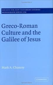 Tapa de Greco-Roman Culture and the Galilee of Jesus