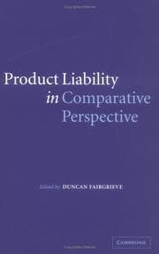Tapa de Product liability in comparative perspective