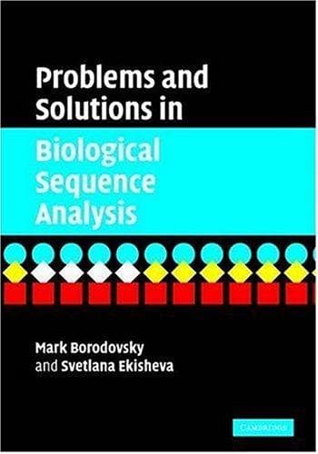 Tapa de Problems and Solutions in Biological Sequence Analysis