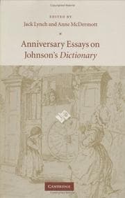 Tapa de Anniversary Essays on Johnson's Dictionary