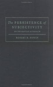 Tapa de The persistence of subjectivity