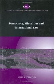 Tapa de Democracy, Minorities and International Law (Cambridge Studies in International and Comparative Law)
