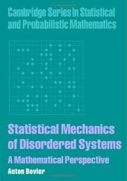 Tapa de Statistical Mechanics of Disordered Systems