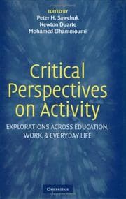 Tapa de Critical perspectives on activity