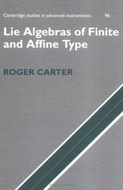 Tapa de Lie Algebras of Finite and Affine Type (Cambridge Studies in Advanced Mathematics)