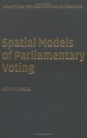 Tapa de Spatial Models of Parliamentary Voting (Analytical Methods for Social Research)