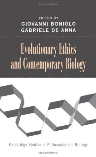 Tapa de Evolutionary ethics and contemporary biology
