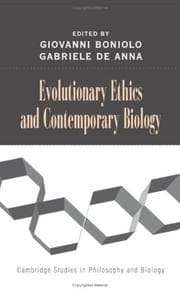 Tapa de Evolutionary ethics and contemporary biology