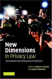 Tapa de New dimensions in privacy law