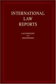 Tapa de International Law Reports