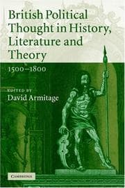 Tapa de British Political Thought in History, Literature and Theory, 15001800