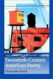 Tapa de The Cambridge introduction to twentieth-century American poetry