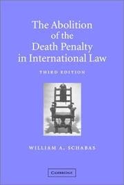 Tapa de The Abolition of the Death Penalty in International Law