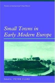 Tapa de Small Towns in Early Modern Europe (Themes in International Urban History)